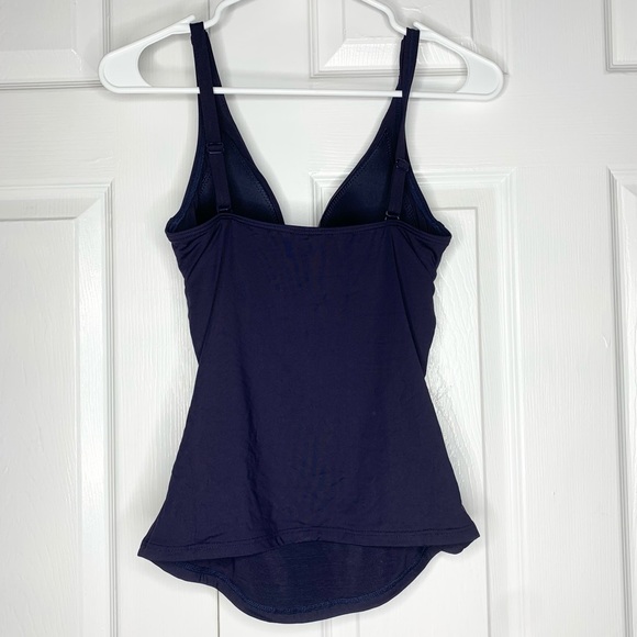 Sea Level Australia Navy Blue Cross Front Multi Fit Tankini Top - Picture 3 of 5